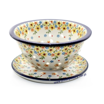 Cedzak z podstawką Ø20,5cm dek. 2225X Żółte Kwiaty